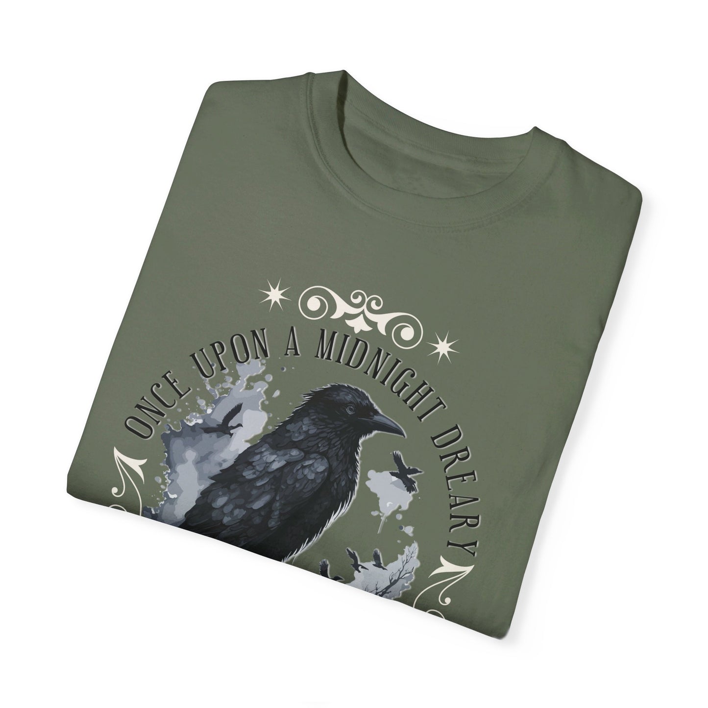 Edgar Allan Poe Shirt, The Raven Nevermore Poet, Poetry Lover Tee, Book, Reading Lover Shirt, Gothic, Light Academia Gifts, Comfort Colours T-Shirt Printify   