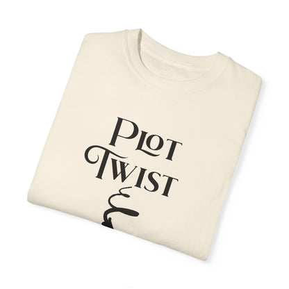 Plot Twist T-Shirt Author Shirt Pregnancy Announcement For Expecting Blog Writers Journalists Gift For Her Baby Shower Gift Baby Reveal T-Shirt Printify   