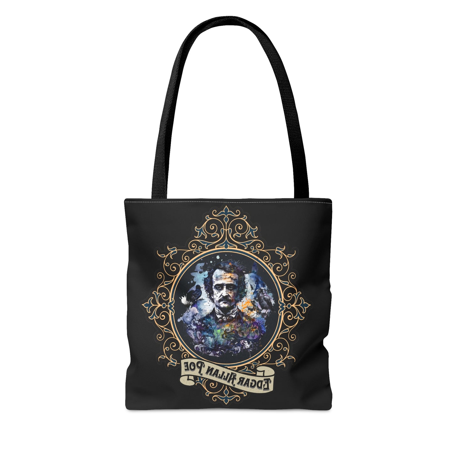 Edgar Allan Poe Tote Bag, Vintage Poet, Poetry Lover Shoulder Bag, Dark Academia, Literary, Bookish, Bookclub Gift, Fall Autumn Project Bag Bags Printify   