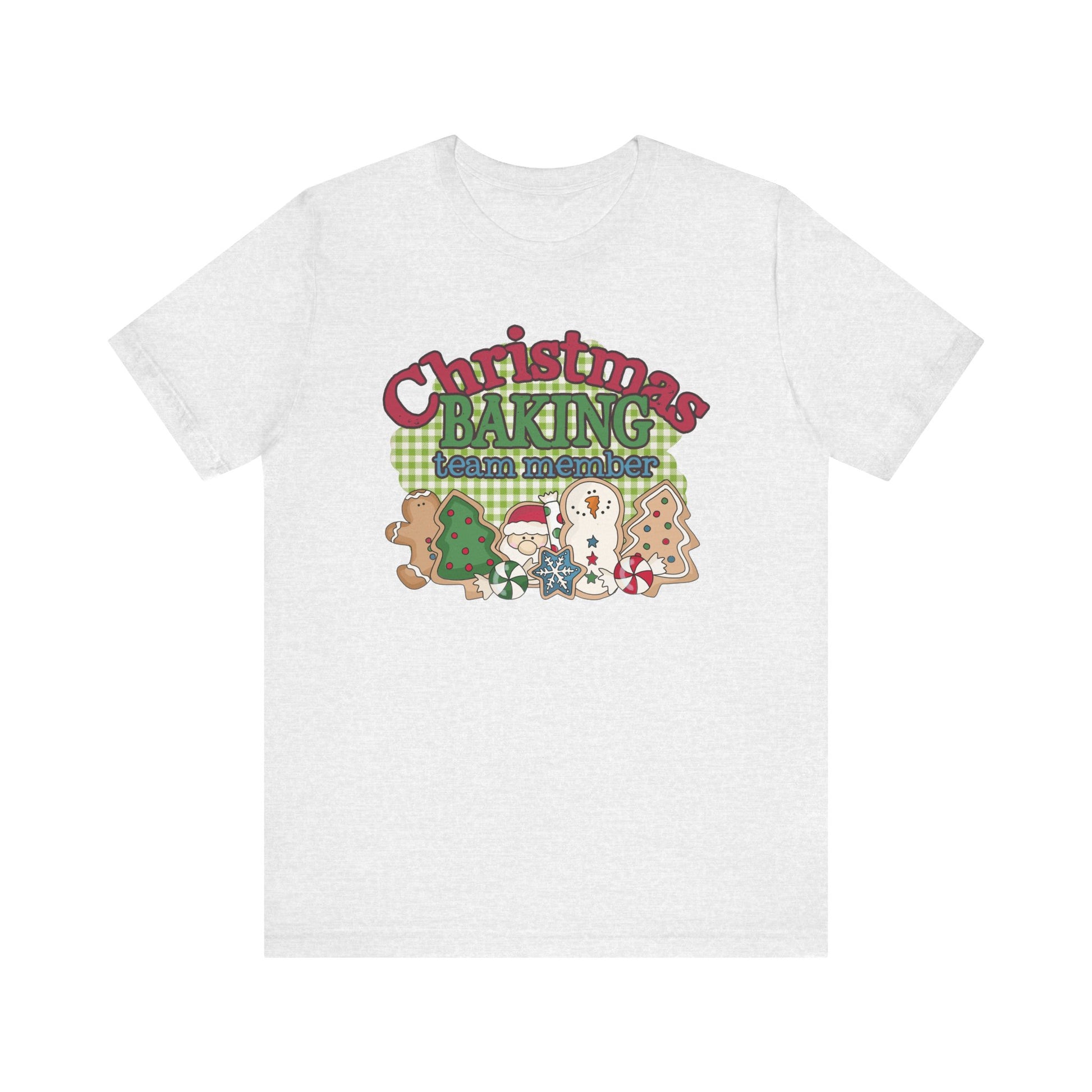 Christmas Baking Team Shirt, Christmas Baking Crew Matching TShirt, Christmas Baking Shirt, Women's Christmas Shirts, Christmas Cookie Crew T-Shirt Printify Ash XS 