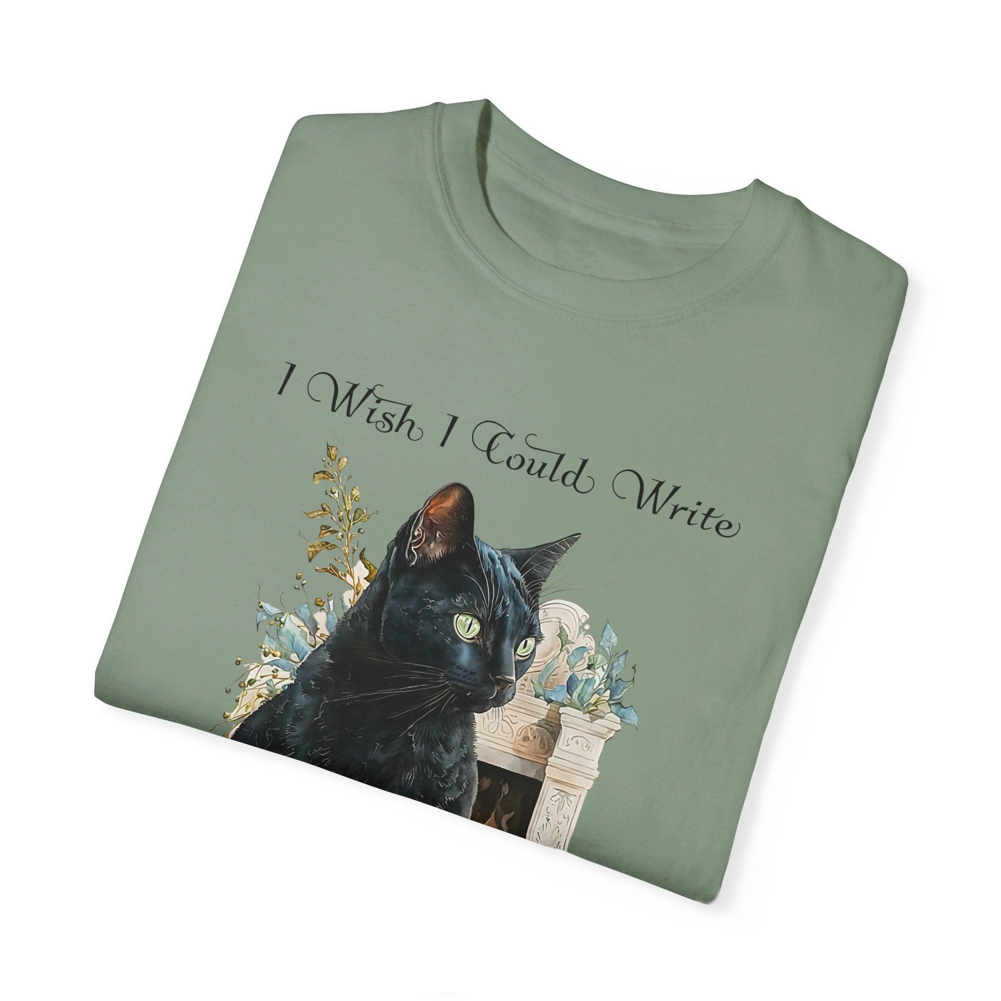 Edgar Allan Poe T-Shirt The Black Cat Nevermore The Raven Poe Fan Art Poetry Book Lover, Dark Cottagecore Macabre Gift, Light, Dark Academia T-Shirt Printify   