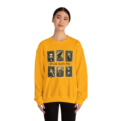 Edgar Allan Poe Sweatshirt The Raven Nevermore Gothic Horror Sweater Dark Academia Macabre Halloween Gift for Book Lovers Birthday Christmas