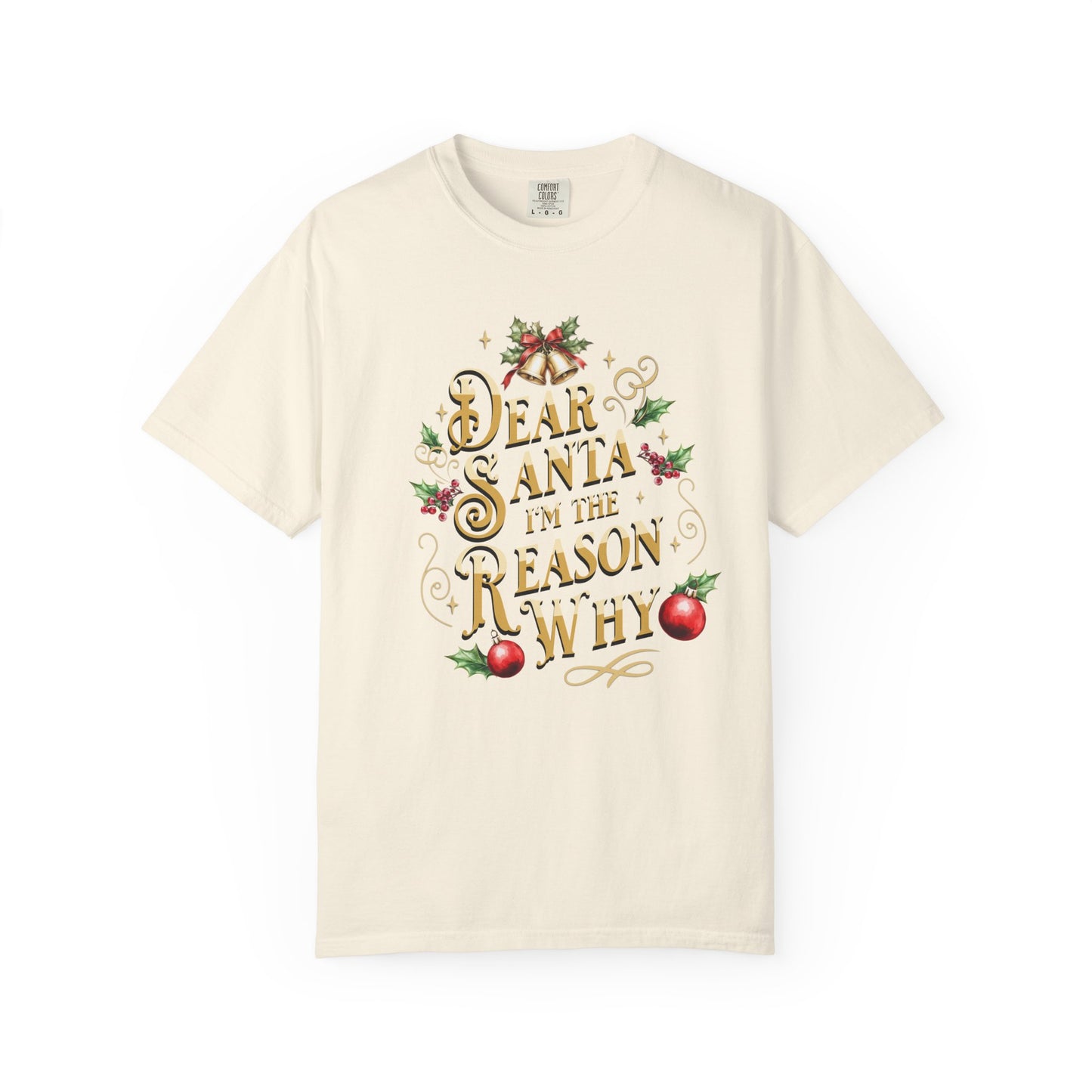 I'm The Reason Why Christmas T-Shirt, Funny Holiday Gift, Dear Santa I'm the Reason Why Tee, Unisex Casual Wear, Festive Apparel T-Shirt Printify Ivory S