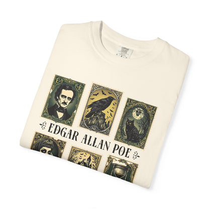 Edgar Allan Poe T-Shirt Gothic Graphic Tee The Raven Nevermore Quote Horror Literature Shirt Dark Academia Aesthetic Halloween Party Gift T-Shirt Printify