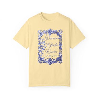 Dearest Gentle Reader Shirt Regency England Ton Society Papers Gift For Bridgeton Fan Historical Drama Romance Reader Gift Bookclub Gift T-Shirt Printify   