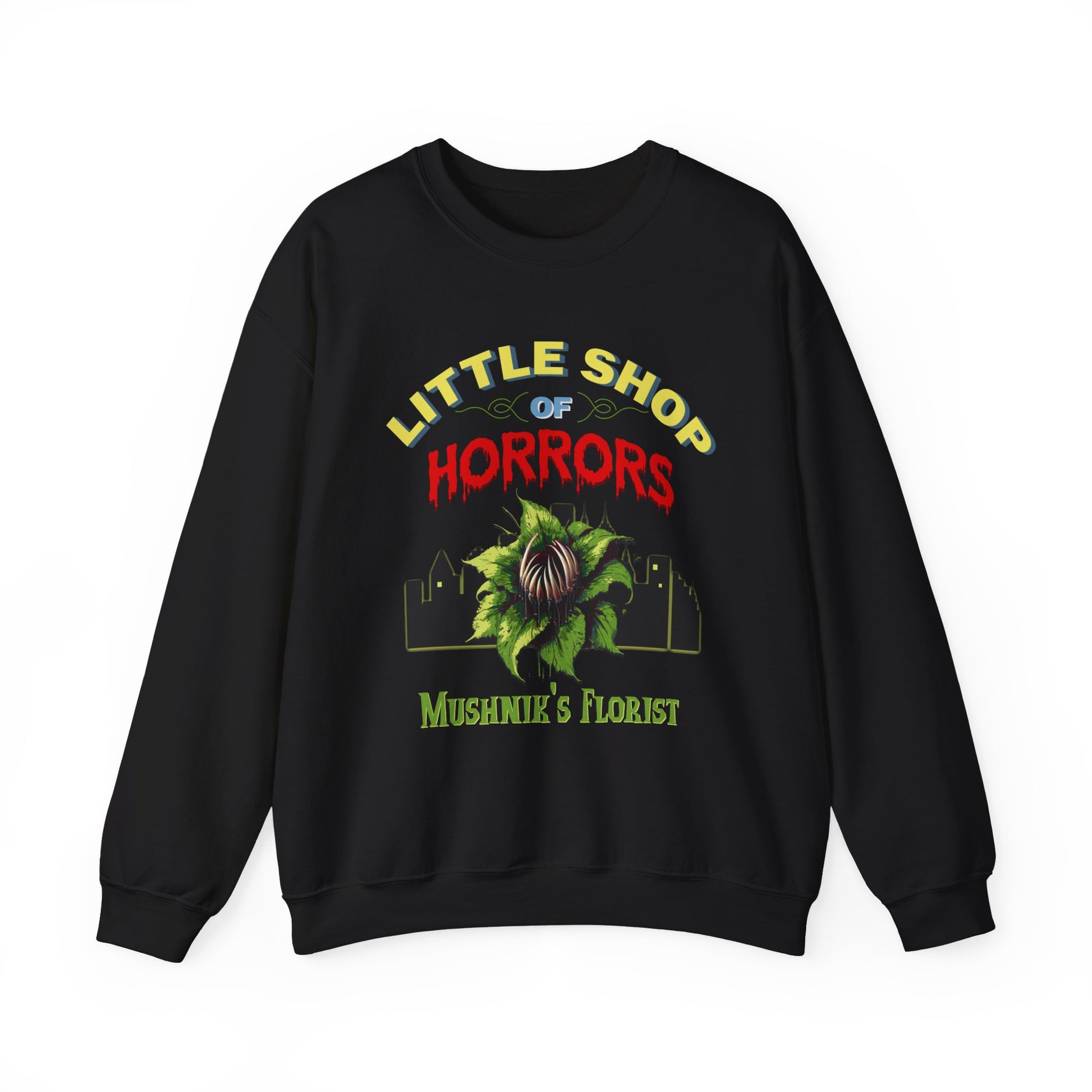 Little shop of horrors  Unisex Heavy Blend™ Crewneck Sweatshirt Sweatshirt Printify S Black 