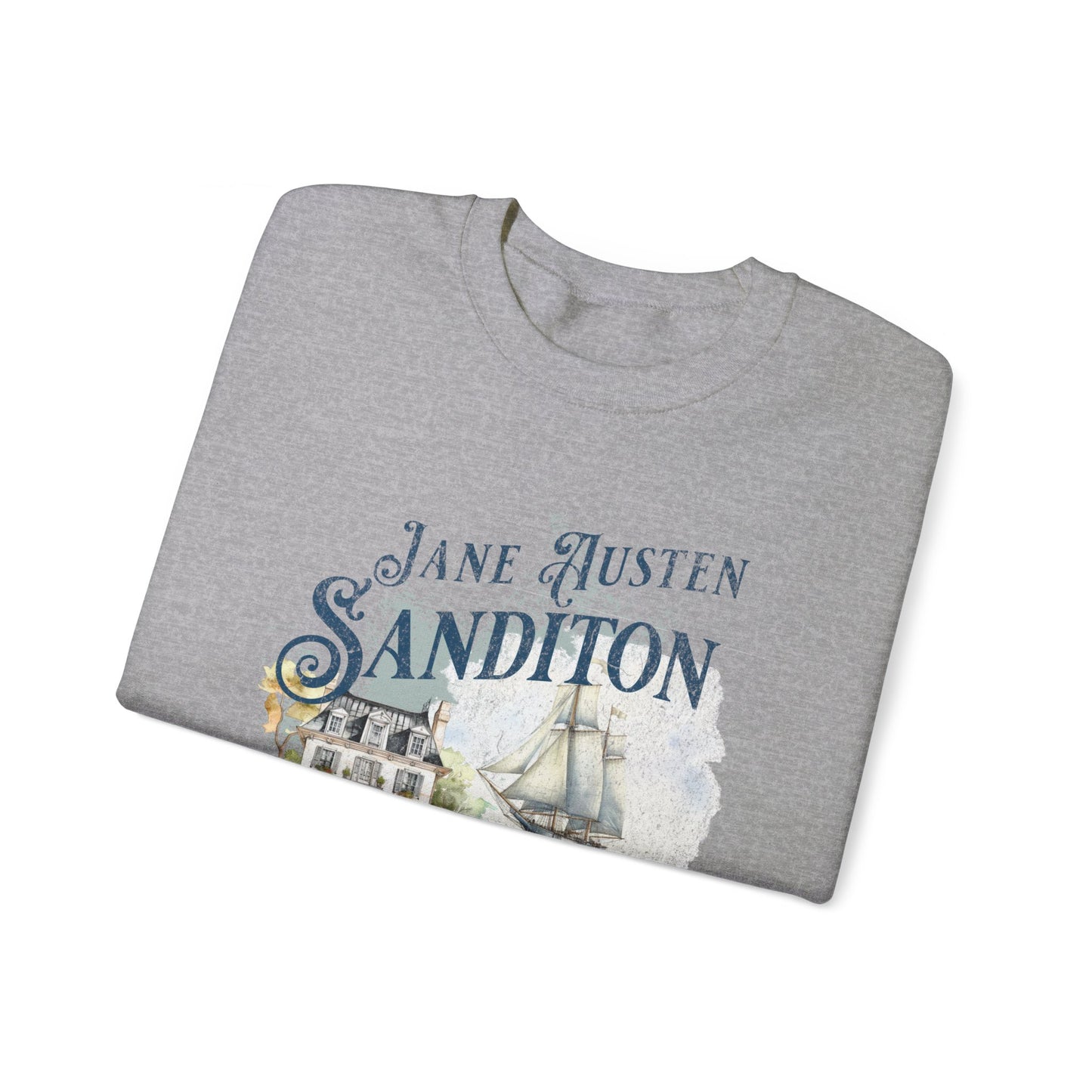 Jane Austen Sweatshirt, Sanditon Historical Romance, Bookish Literary Gift, Jane Austen Fan Art Shirt, Gift for Her, Gift for Readers, Sweatshirt Printify   