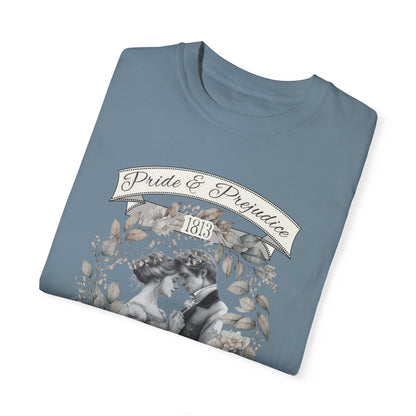 Pride and Prejudice T-Shirt Jane Austen Historical Romance Reader T-Shirt Printify   