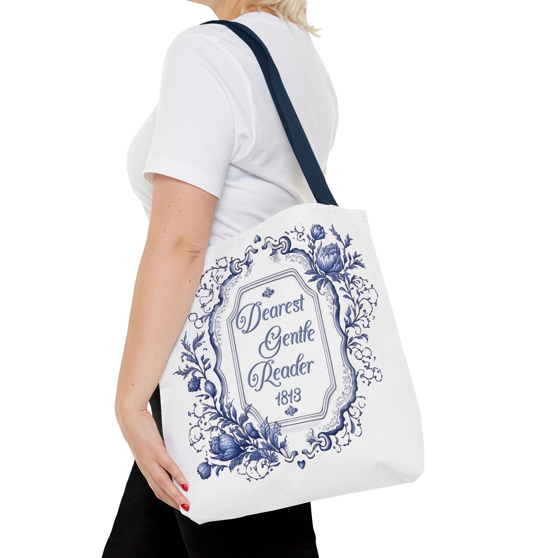 Dearest Gentle Reader Tote Bag Regency England Ton Society Papers Gift For Bridgeton Fan Historical Drama Romance Reader Gift Bookclub Gift Bags Printify   