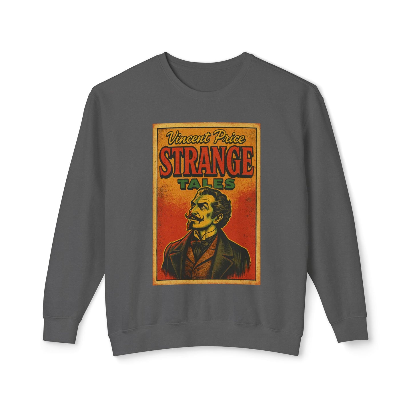 Vincent Price Vintage-Inspired Crewneck Sweatshirt - Perfect Gift for Book Lovers, Halloween, Casual Wear, Literary Enthusiasts, Cozy Layer Sweatshirt Printify Pepper S