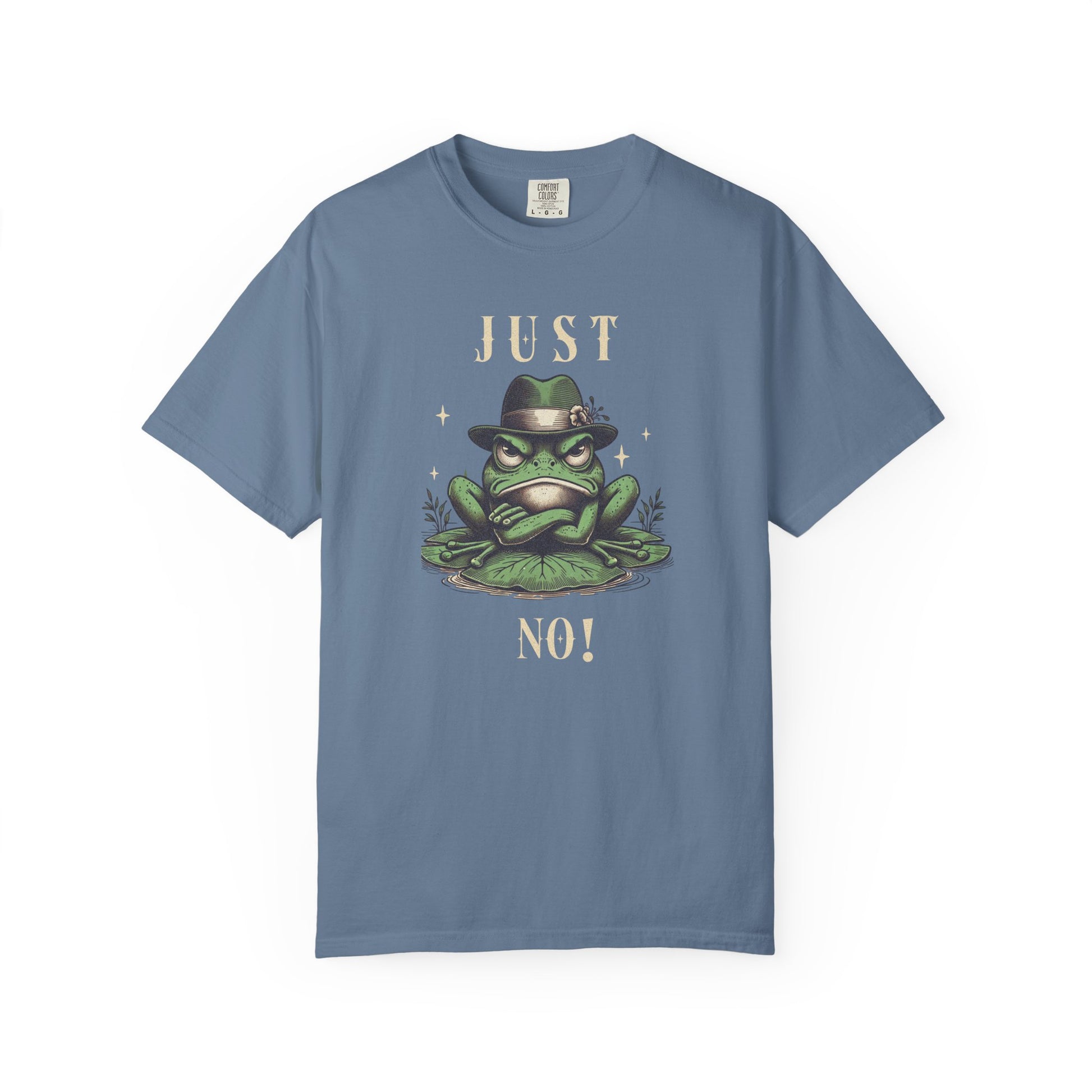 Funny Frog T-Shirt Retro Vibes Froggy Meme Shirt Vintage Frog And Toad Aesthetic Frog Lover Gift For Her Birthday Viral Trendy Shirt T-Shirt Printify Blue Jean S