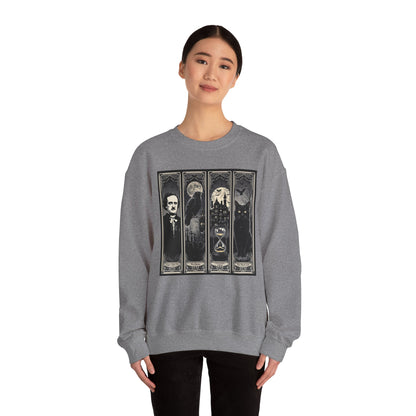 Edgar Allan Poe Sweatshirt The Raven Nevermore Gothic Horror Sweater Dark Academia Macabre Halloween Gift for Book Lovers Birthday Christmas Sweatshirt Printify