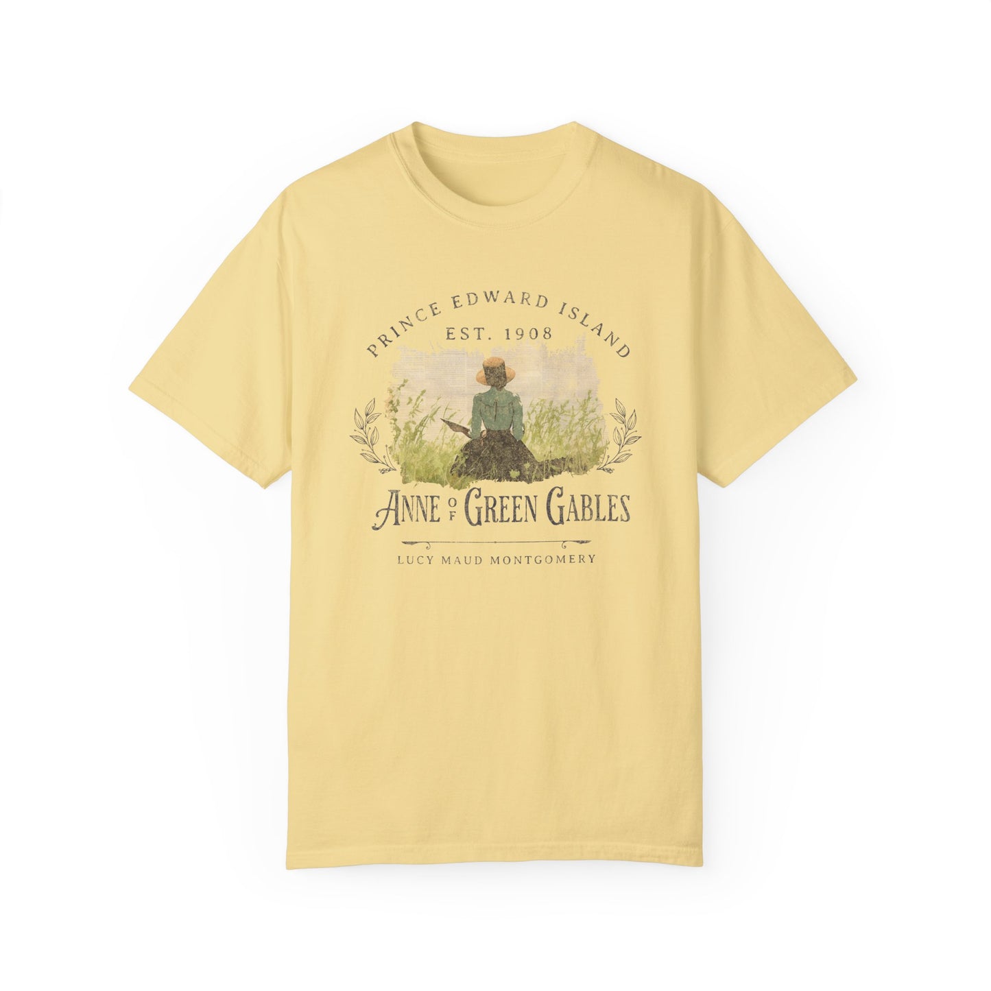 Charming Anne of Green Gables Unisex T-Shirt, Vintage Literary Tee, Gift for Book Lovers, Classic Literature Apparel, Summer Casual Wear T-Shirt Printify Butter S 