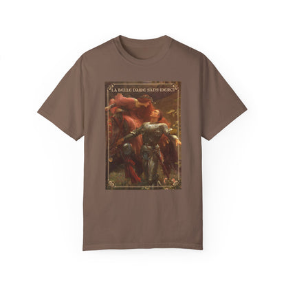 La Belle Dame Sans Merci Print T-Shirt Renaissance Renfaire Theme Merch Perfect Comfortable Medieval Festival Shirt Art History Lover Gift T-Shirt Printify Espresso S