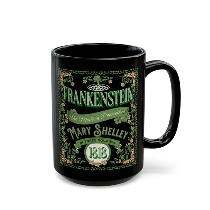 Frankenstein Coffee Mug Mary Shelley Vintage Style Gift For Bookclub Gothic Dark Academia Gift Classic Horror Movie Halloween Party Gift