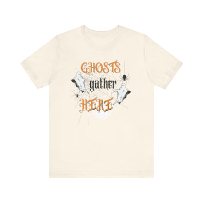 Halloween Ghosts and Spiders & TShirt, Spooky Season Tee,  Trick or Treating Shirt, Halloween Party T-Shirt, Creepy Autumn Style T Shirt T-Shirt Printify Natural XS 