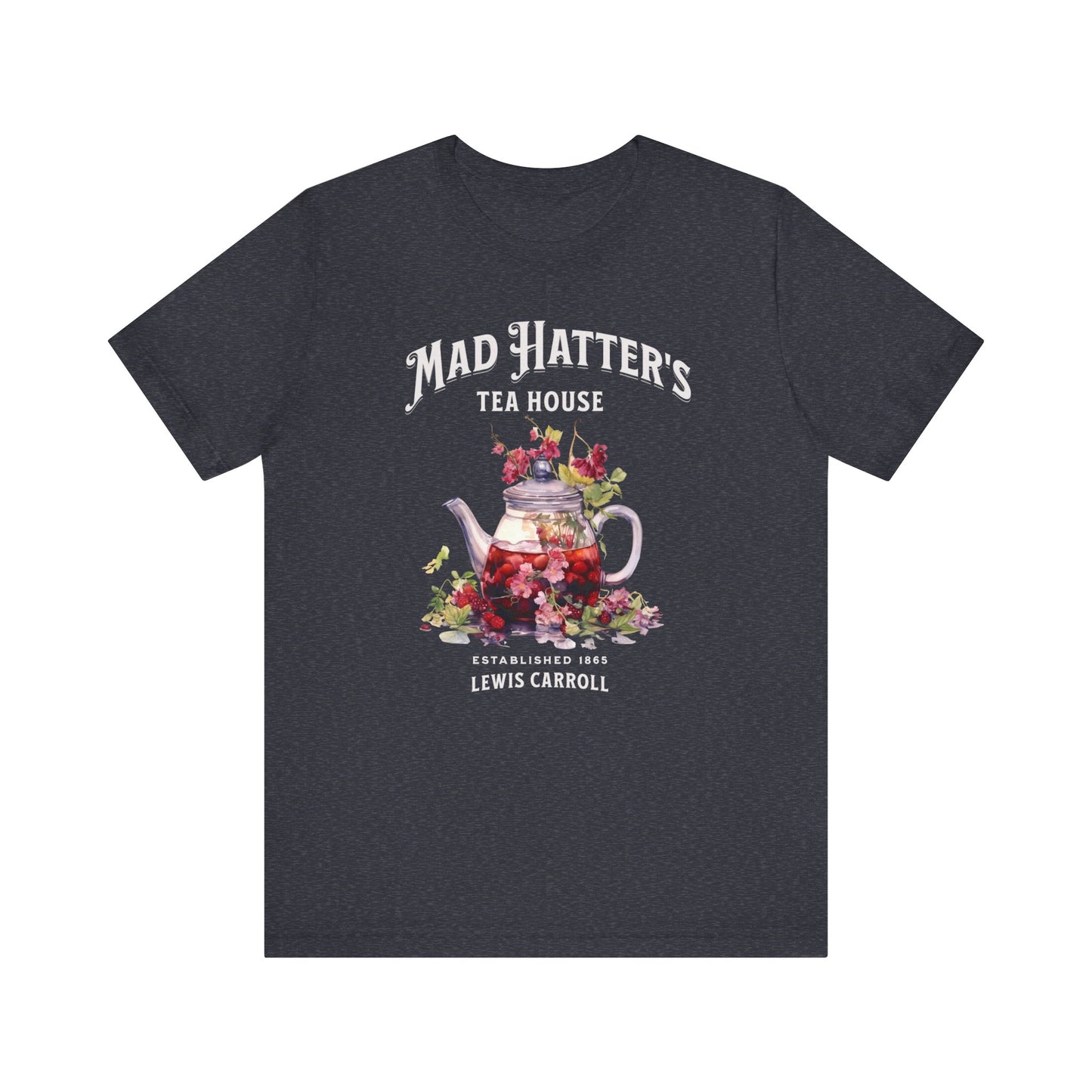 3001 Unisex Jersey Short Sleeve Tee Alice in Wonderland T-Shirt Printify Heather Navy S 