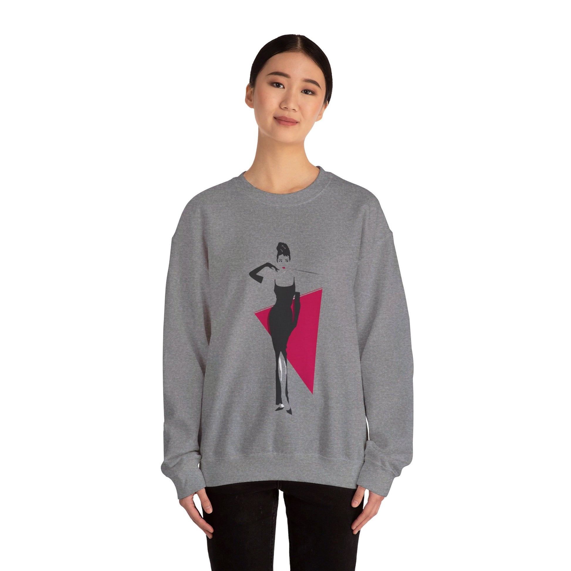 Breakfast at Tiffany's T & Co Sweatshirt , Classic Audrey Crew, Girls Brunching Weekend Sweater, Women's Shirt, Truman Capote Fan Gift Sweatshirt Printify   