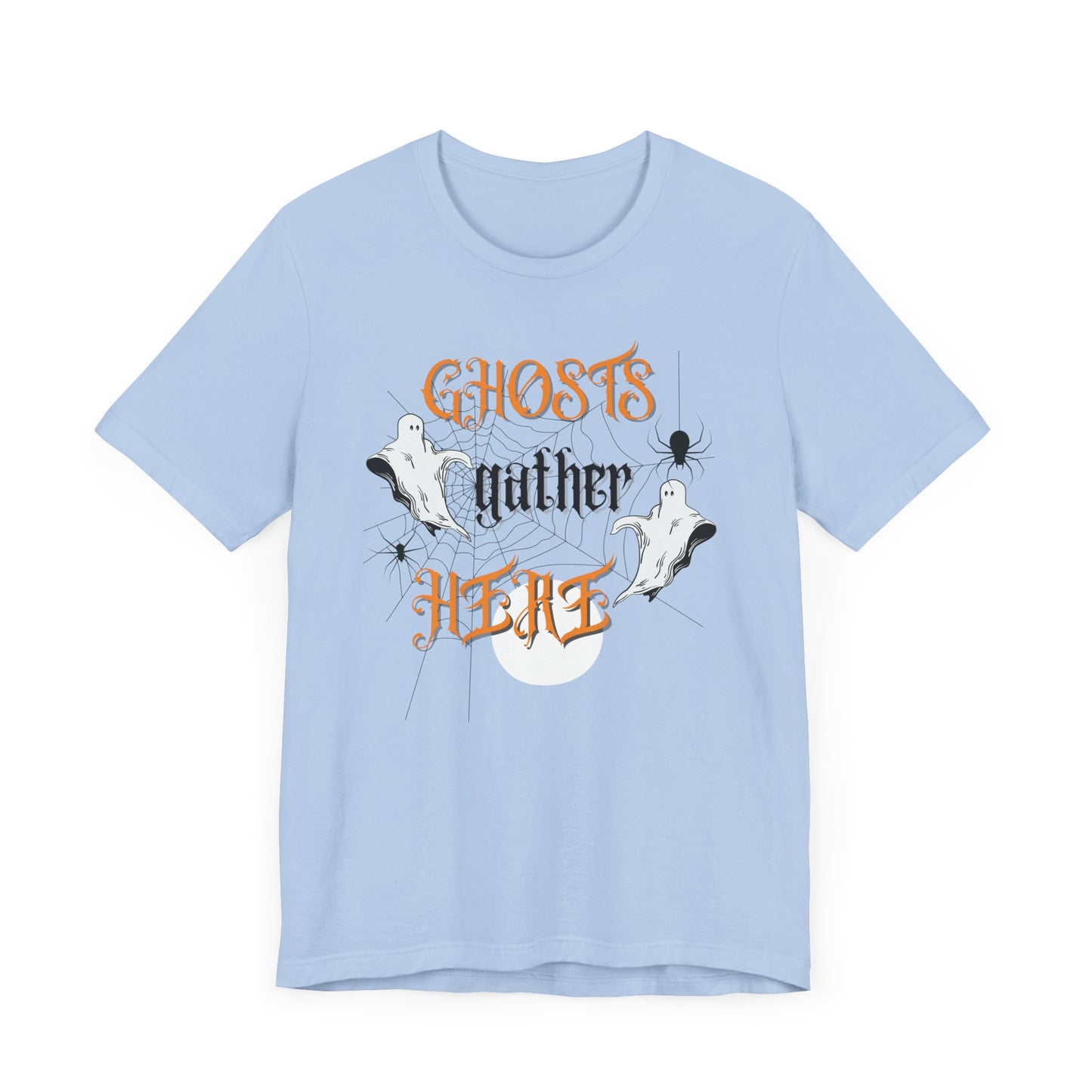 Halloween Ghosts and Spiders & TShirt, Spooky Season Tee,  Trick or Treating Shirt, Halloween Party T-Shirt, Creepy Autumn Style T Shirt T-Shirt Printify   