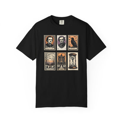 Edgar Allan Poe T-Shirt Gothic Graphic Tee The Raven Nevermore Quote Horror Literature Shirt Dark Academia Aesthetic Halloween Party Gift T-Shirt Printify Black S