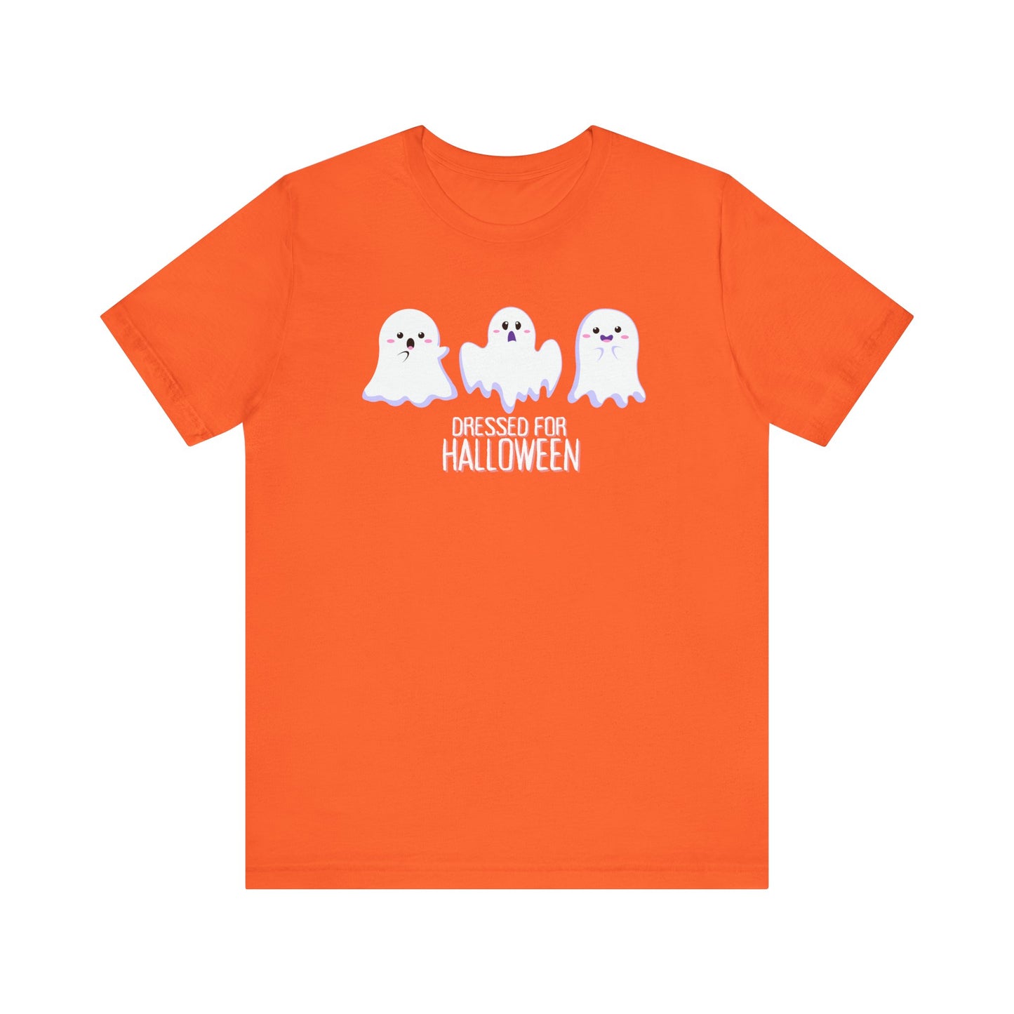 Halloween Cute Ghosts TShirt, Spooky Season Tee, Trick or Treating Shirt, Halloween Party T-Shirt, Funny Ghost Graphic T Shirt T-Shirt Printify Orange XS 