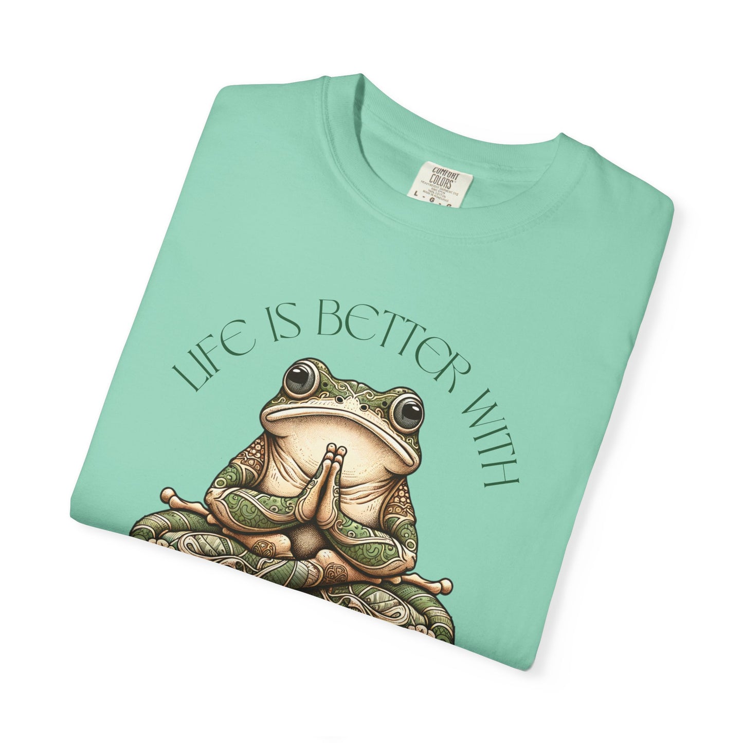 Green Yoga Frog Life Is Better With Yoga Unisex T-Shirt, Casual Wear, Highlander Fan Gift,