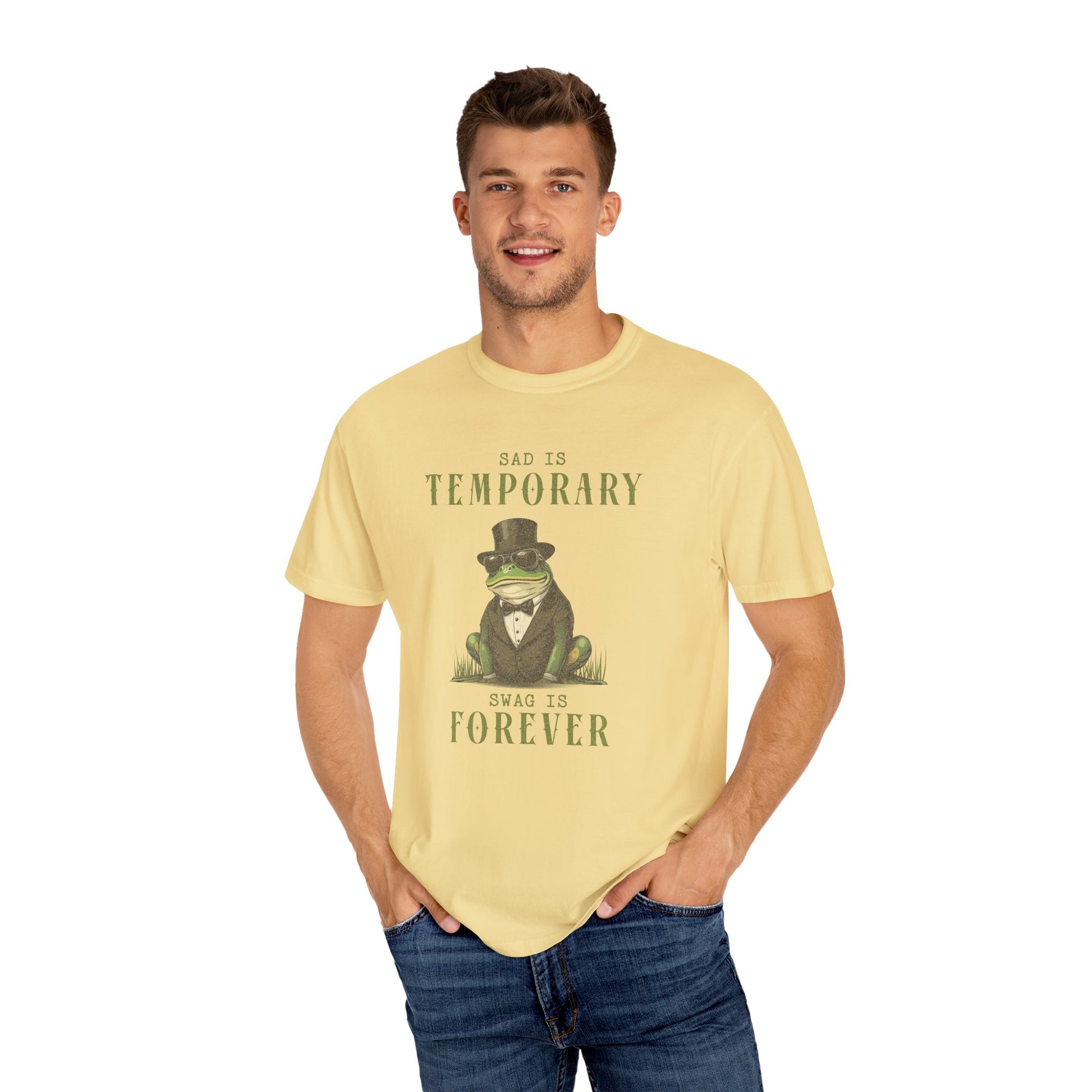 Funny Frog T-Shirt Retro Froggy Meme Shirt Vintage Frog And Toad Aesthetic Frog Lover Gift For Her Calm Vibes Birthday Viral Trendy Shirt T-Shirt Printify
