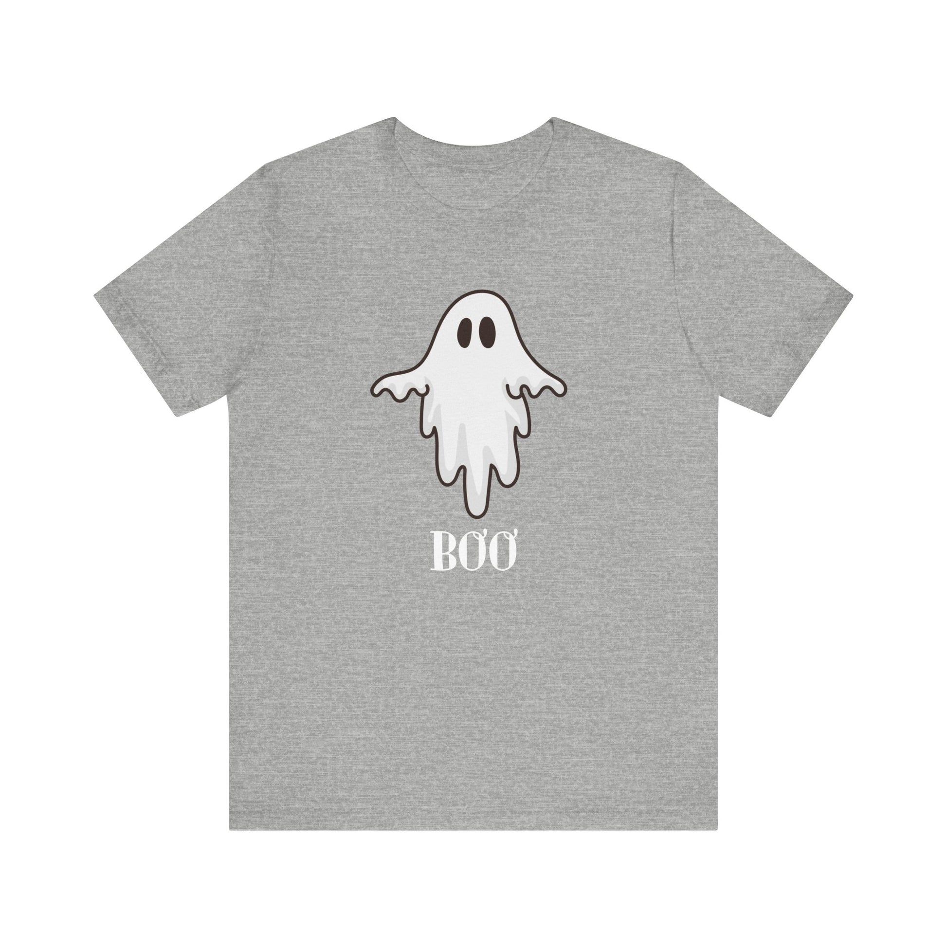 Halloween Ghost  TShirt,  Cute Ghost Shirt, Spooky Season Tee, Halloween Party T-Shirt, Autumn Style T Shirt, Trick or Treating Style, T-Shirt Printify Athletic Heather XS 