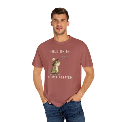 Overstimulated Frog T-Shirt Retro Fun Froggy Meme Shirt Vintage Frog And Toad Aesthetic Frog Lover Gift For Her Birthday Viral Trendy Shirt