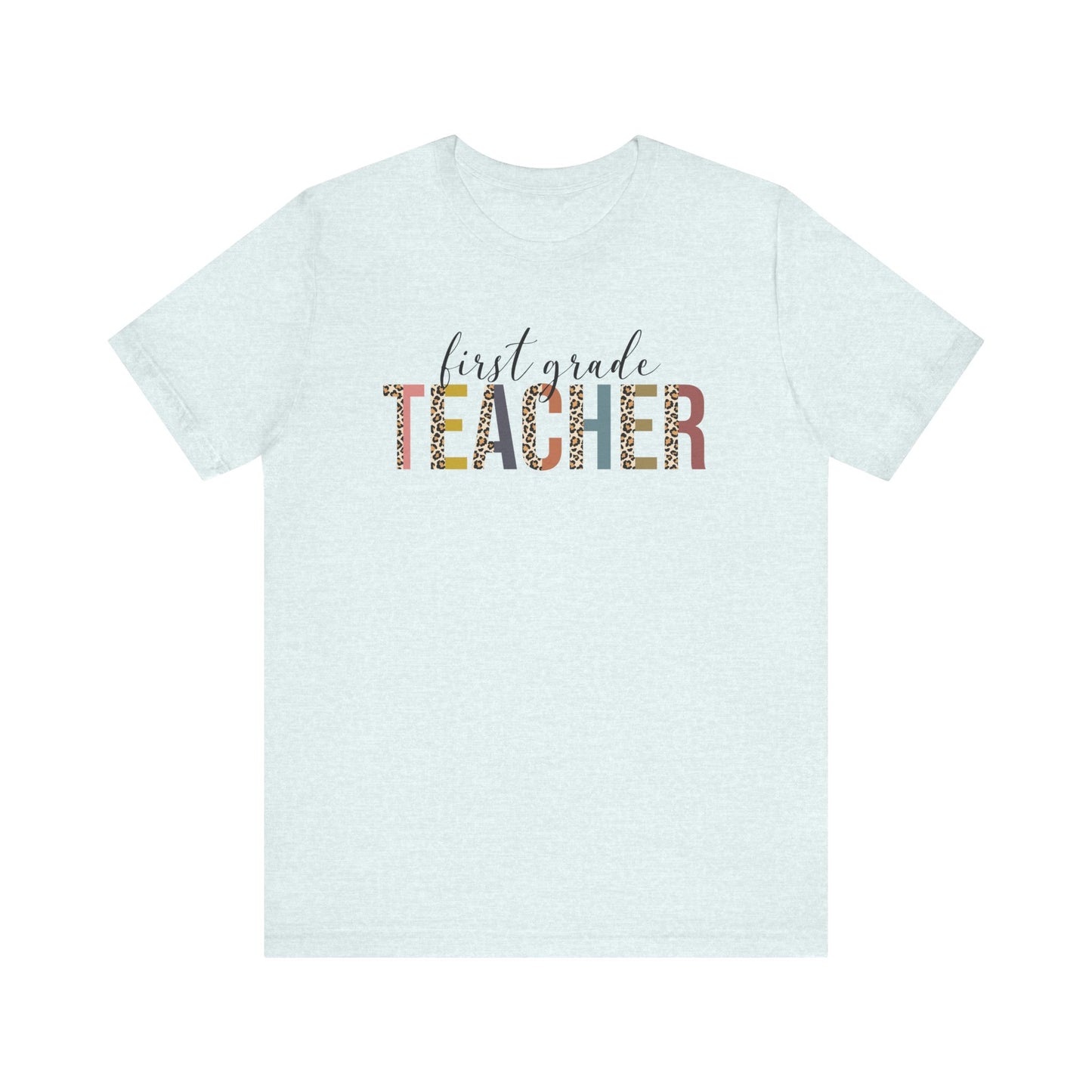 Cute Teacher TShirt Gift, Education Tee, Elementary School Teacher Appreciation, Funny Back To School Shirt, Teacher T-Shirt, Teacher Tee T-Shirt Printify Heather Ice Blue XS 