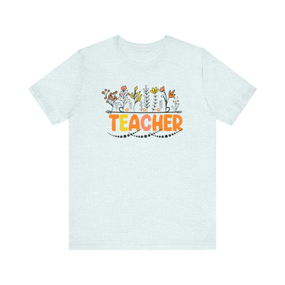 Cute Teacher TShirt Gift, Education Tee, Elementary School Teacher Appreciation, Funny Back To School Shirt, Teacher T-Shirt, Teacher Tee T-Shirt Printify Heather Ice Blue XS 