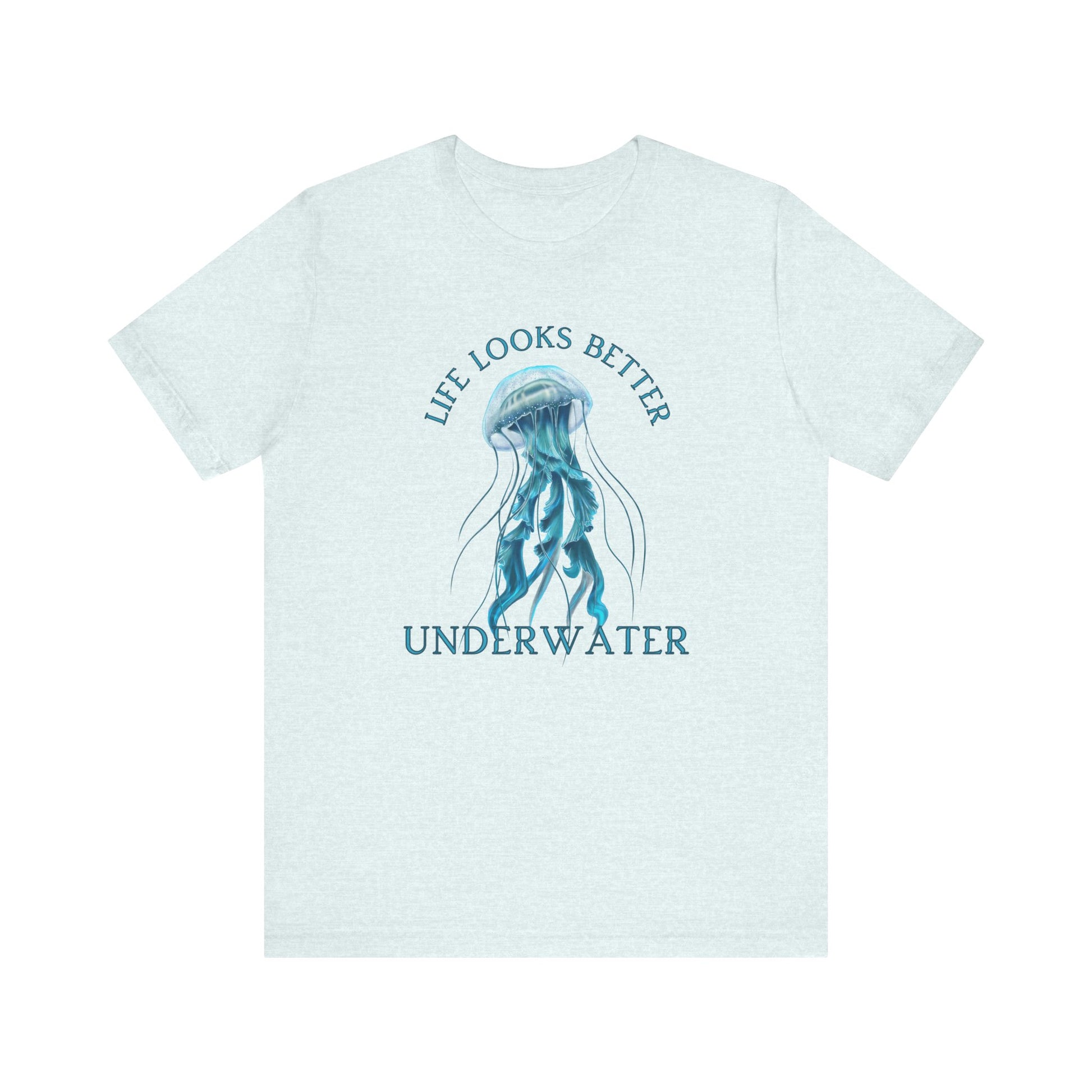 Scuba Diving Gift, Snorkel Tee, Scuba Diving Shirt, Scuba Diver Gift, Ocean Lover TShirt, Gifts For Scuba Divers, Diving Shirt Water Fun Te T-Shirt Printify Heather Ice Blue XS 