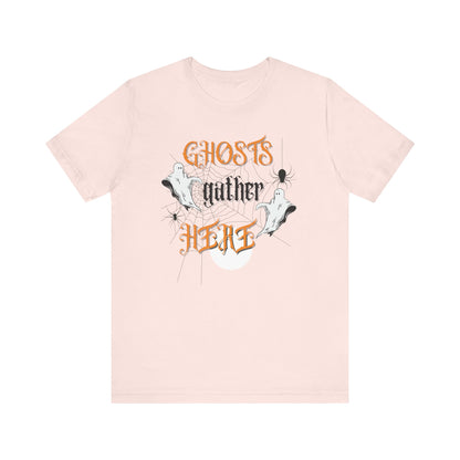 Halloween Ghosts and Spiders & TShirt, Spooky Season Tee,  Trick or Treating Shirt, Halloween Party T-Shirt, Creepy Autumn Style T Shirt T-Shirt Printify Soft Pink XS 