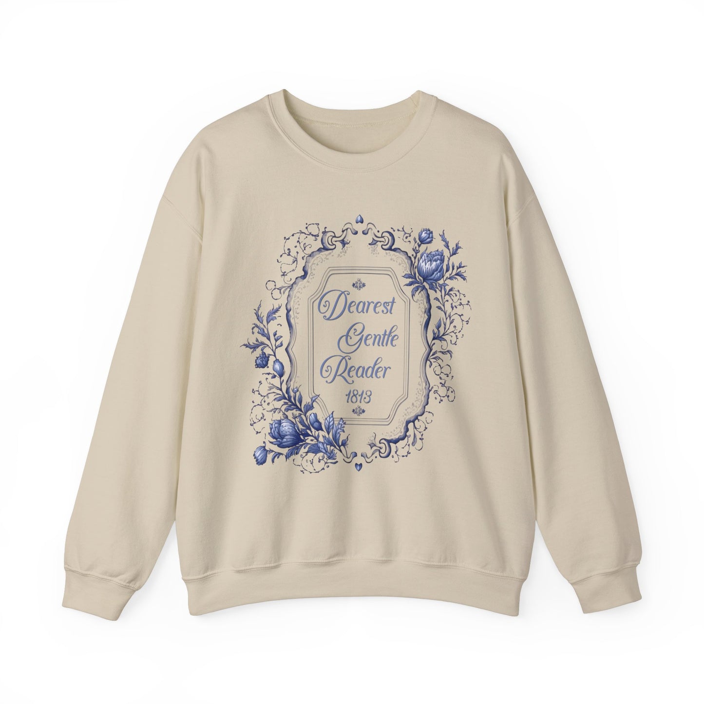 Dearest Gentle Reader Sweatshirt Regency England Ton Society Papers Gift For Historical Romance Fan Drama Romance Reader Gift Bookclub Gift Sweatshirt Printify S Sand 