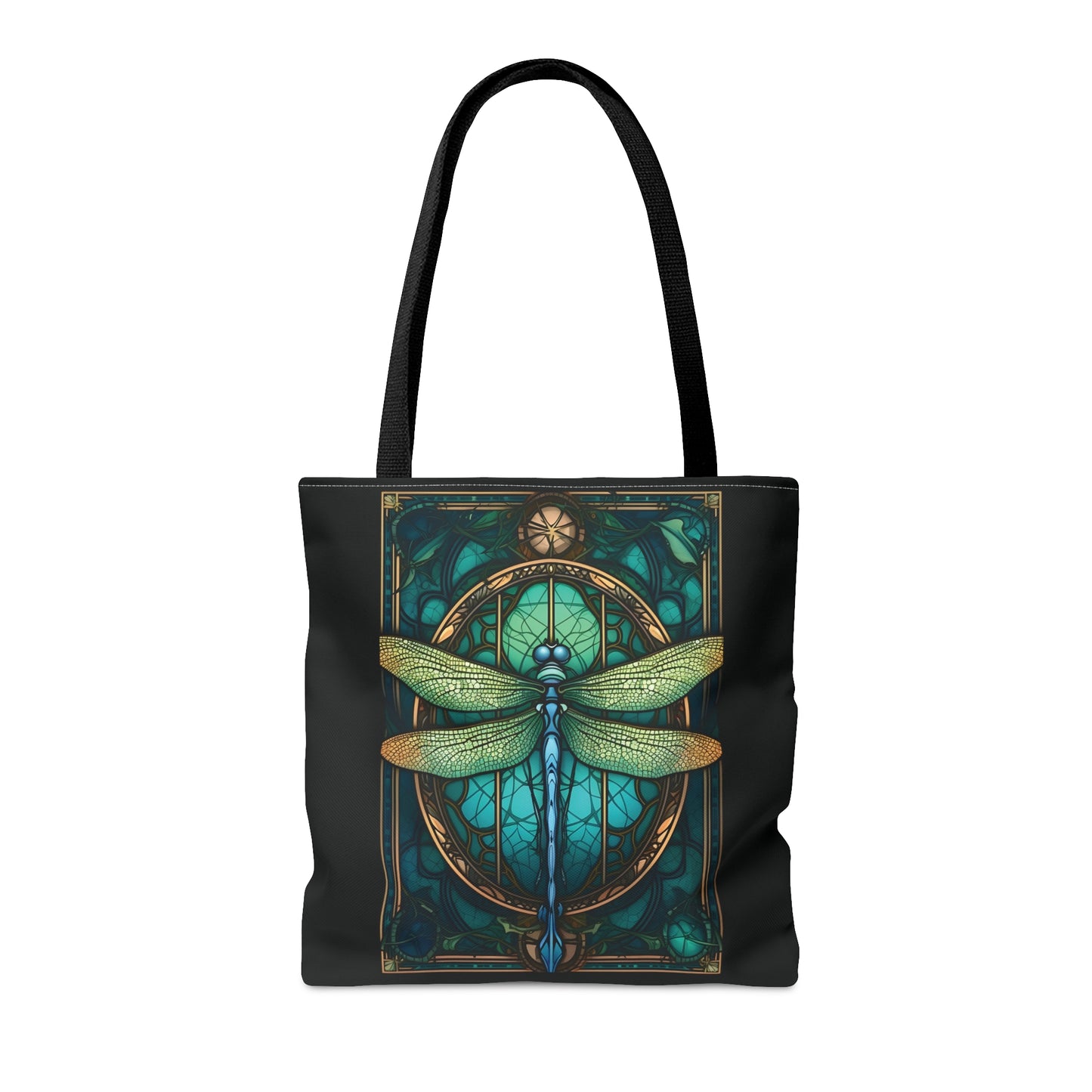 Stained Glass Dragonfly Tote Bag, Pretty Tarot Card Shoulder Bag, Book, Library, Grocery, Travel Bag, Dark Academia, Bookish Bookclub Gift, Bags Printify   