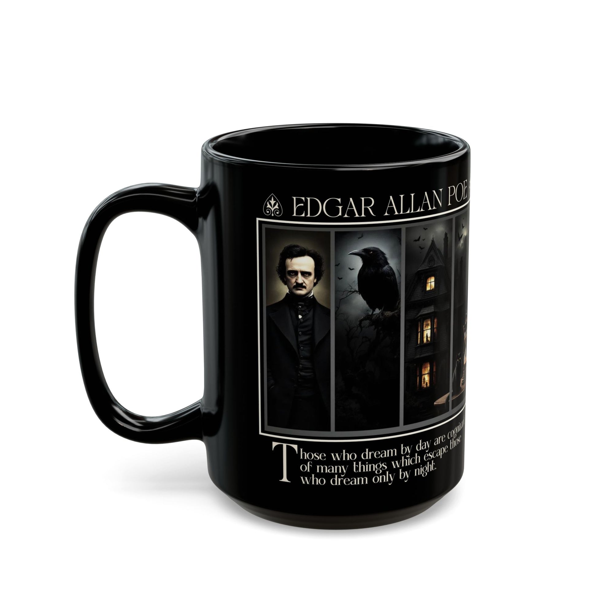 Edgar Allan Poe Mug Gothic Literary Gift For Book Lover Dark Academia Macabre Fall Coffee Cup Halloween Poetember Party Gift For Bookclub Mug Printify