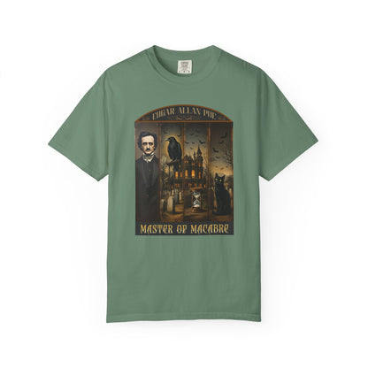 Edgar Allan Poe T-Shirt Gothic Graphic Tee The Raven Nevermore Quote Horror Literature Shirt Dark Academia Aesthetic Halloween Party Gift T-Shirt Printify Light Green S