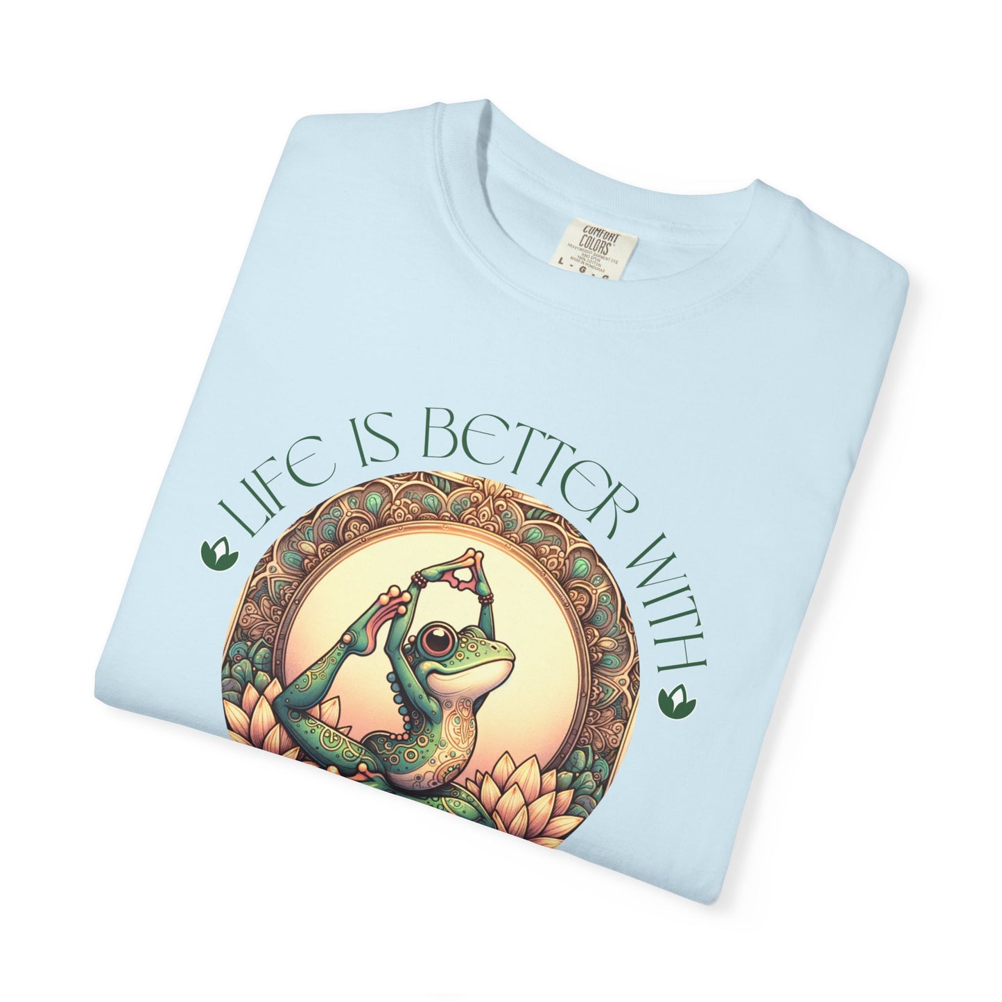 Green Yoga Frog Life Is Better With Yoga Unisex T-Shirt, Casual Wear, Highlander Fan Gift,