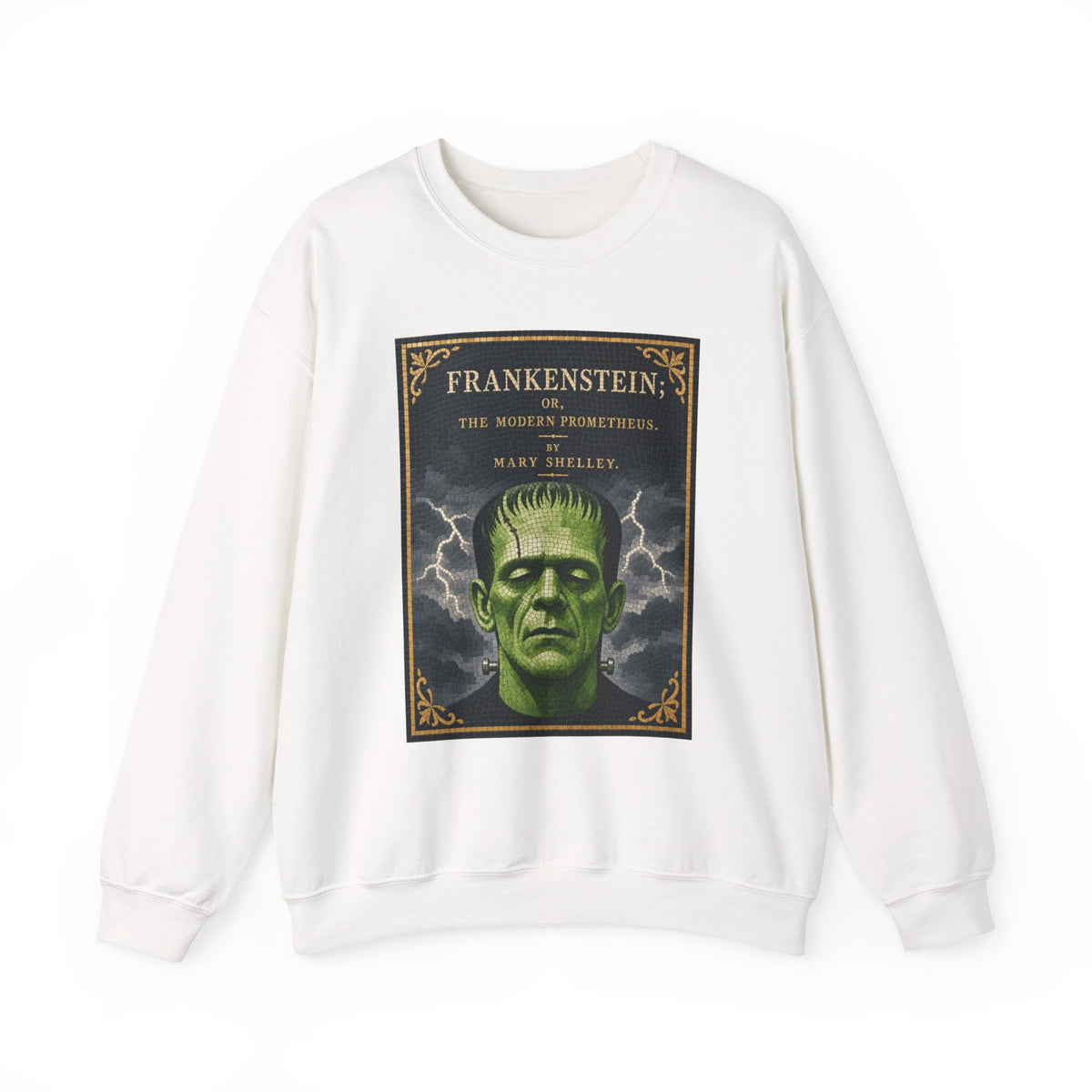 Frankenstein Monster Graphic Sweatshirt, Bistro Tile Vintage Sweater, 90s Style Halloween Shirt or Sweatshirt, Movie Cult Classic Film