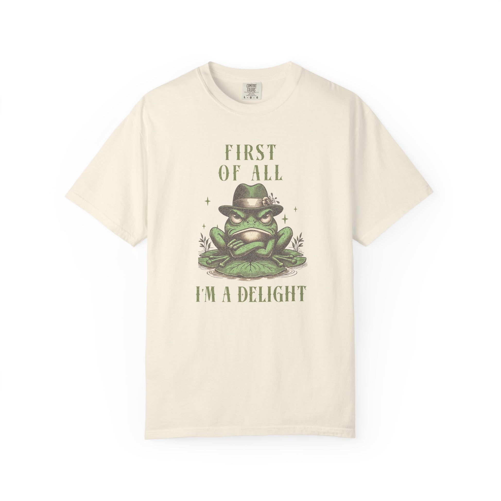 Funny Grumpy Frog T-Shirt Retro Froggy Meme Shirt Vintage Frog And Toad Aesthetic Frog Lover Gift For Her Vibes Birthday Viral Trendy Shirt T-Shirt Printify Ivory S