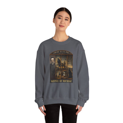Edgar Allan Poe Sweatshirt The Raven Nevermore Gothic Horror Sweater Dark Academia Macabre Halloween Gift for Book Lovers Birthday Christmas