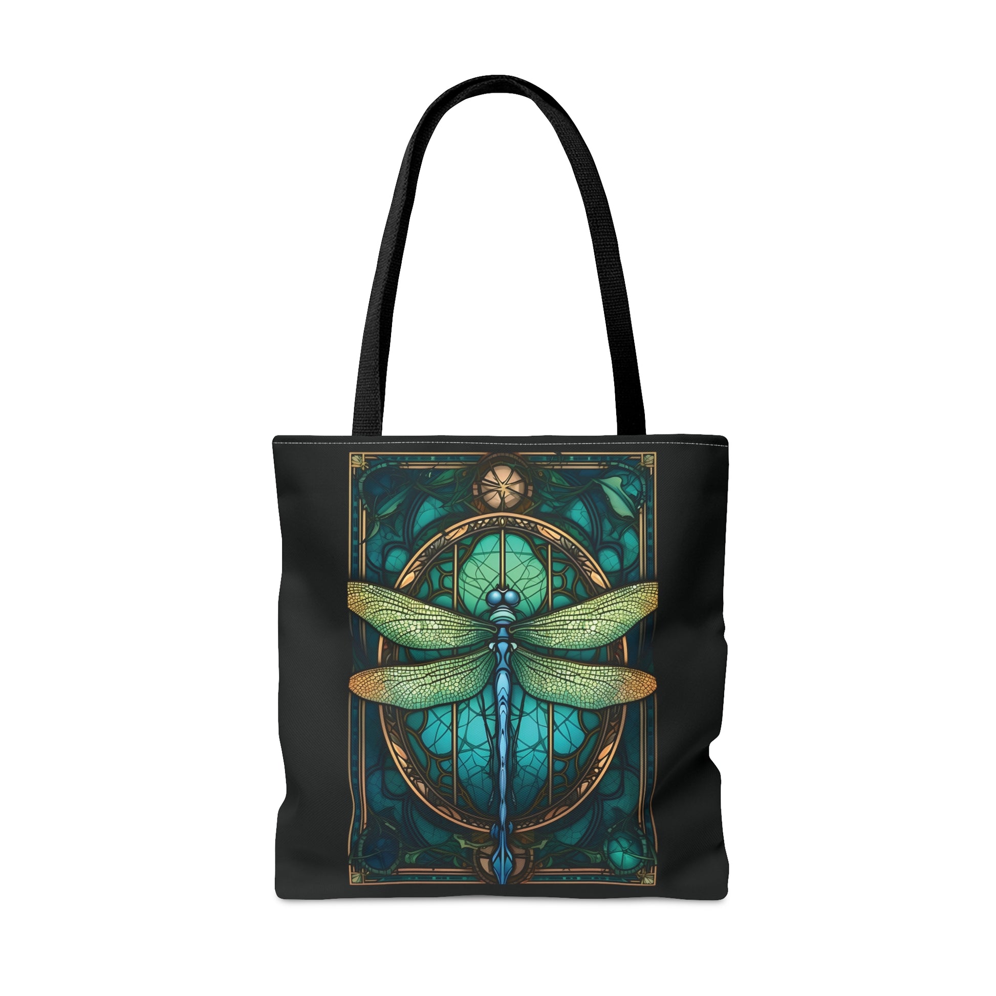 Stained Glass Dragonfly Tote Bag, Pretty Tarot Card Shoulder Bag, Book, Library, Grocery, Travel Bag, Dark Academia, Bookish Bookclub Gift, Bags Printify   