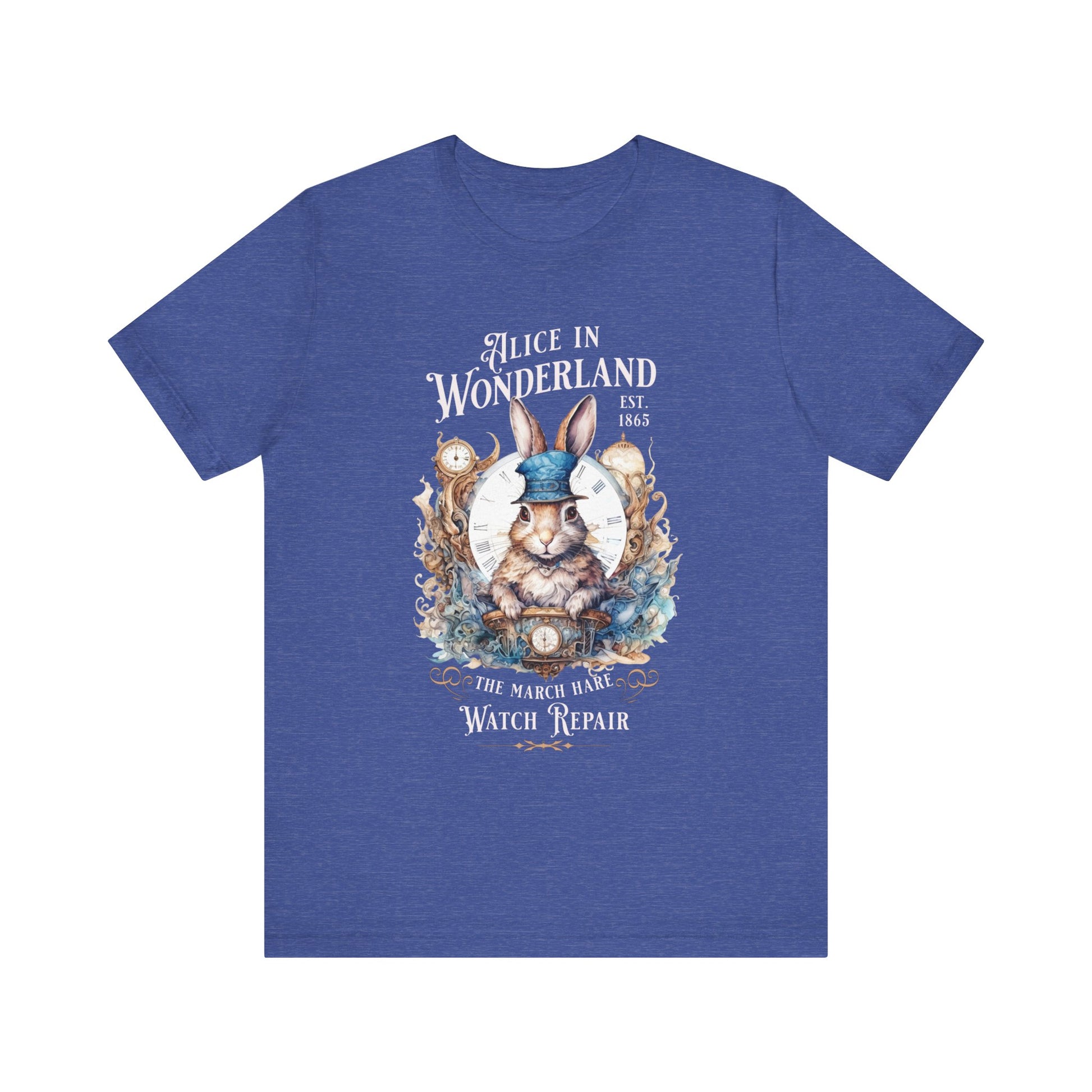 3001 Unisex Jersey Short Sleeve Tee Alice in Wonderland T-Shirt Printify Heather True Royal S 