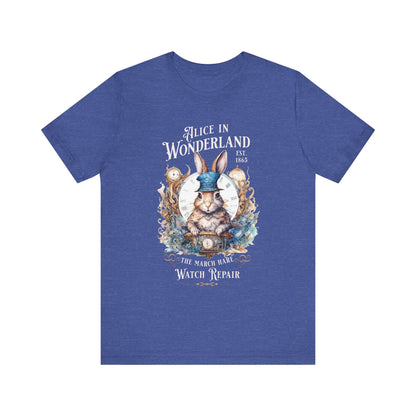 3001 Unisex Jersey Short Sleeve Tee Alice in Wonderland T-Shirt Printify Heather True Royal S 