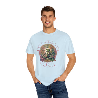 Yoga Frog Life Is Better With Yoga Unisex T-Shirt, Casual Wear, Highlander Fan Gift,