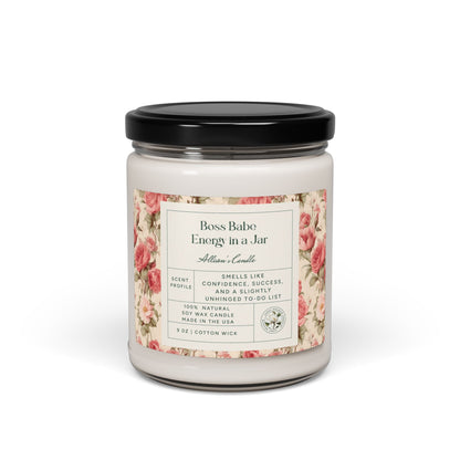 Personalized Soy Candle Boss Babe Custom Name Candle Best Friend Gift For BFF Funny Gift For Sister SelfCare Gift For Birthday Or Christmas Home Decor Printify Unscented 9oz
