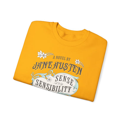 Jane Austen Sweatshirt, Sense & Sensibility Historical Romance Sweater, Bookish Literary Jane Austen Fan Art Gift, Gift for Her, Readers, Sweatshirt Printify   