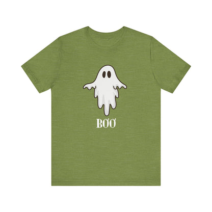 Halloween Ghost  TShirt,  Cute Ghost Shirt, Spooky Season Tee, Halloween Party T-Shirt, Autumn Style T Shirt, Trick or Treating Style, T-Shirt Printify Heather Green XS 