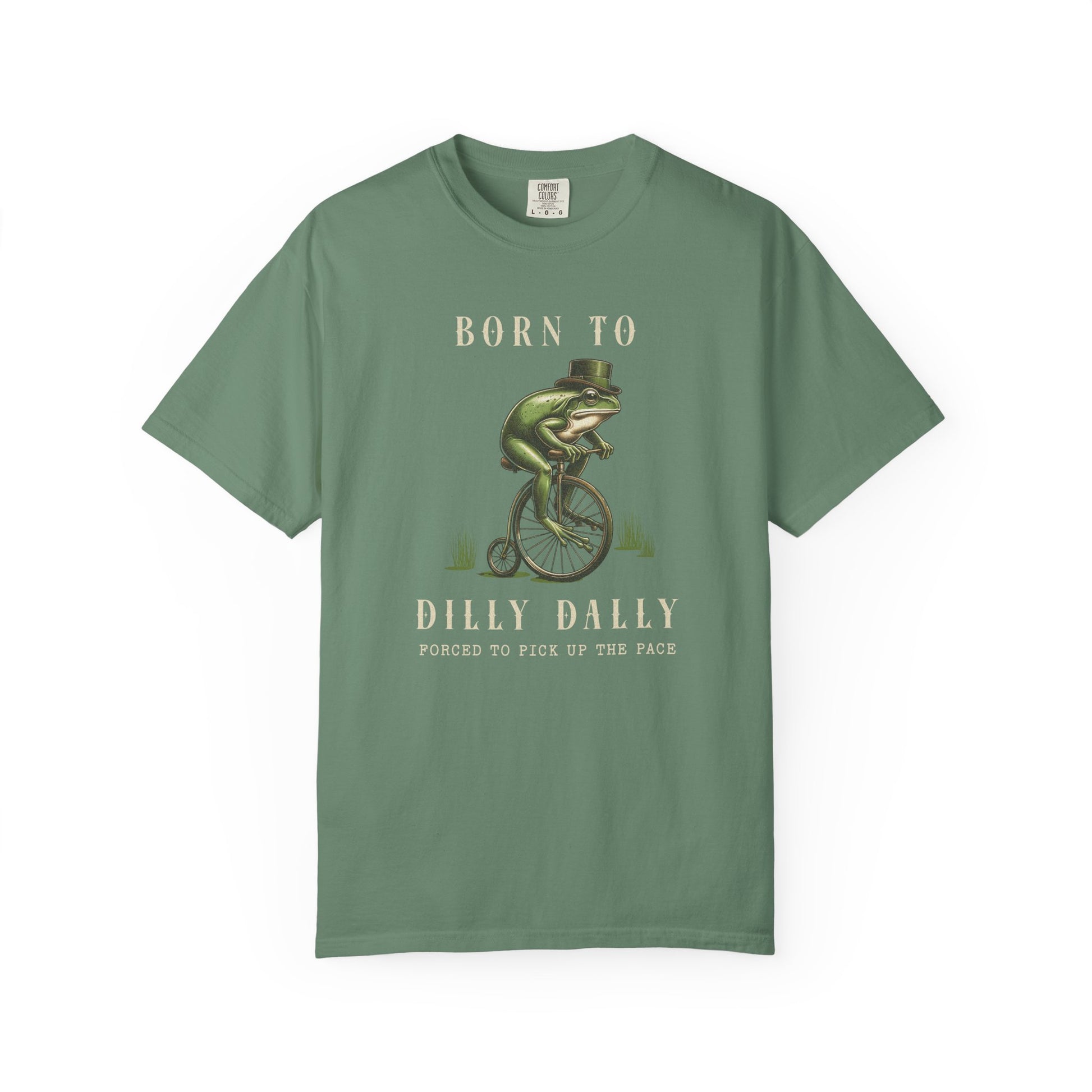 Dilly Dally Frog T-Shirt Retro Vibes Froggy Meme Shirt Vintage Frog And Toad Aesthetic Frog Lover Gift For Her Birthday Viral Trendy Shirt T-Shirt Printify Light Green S