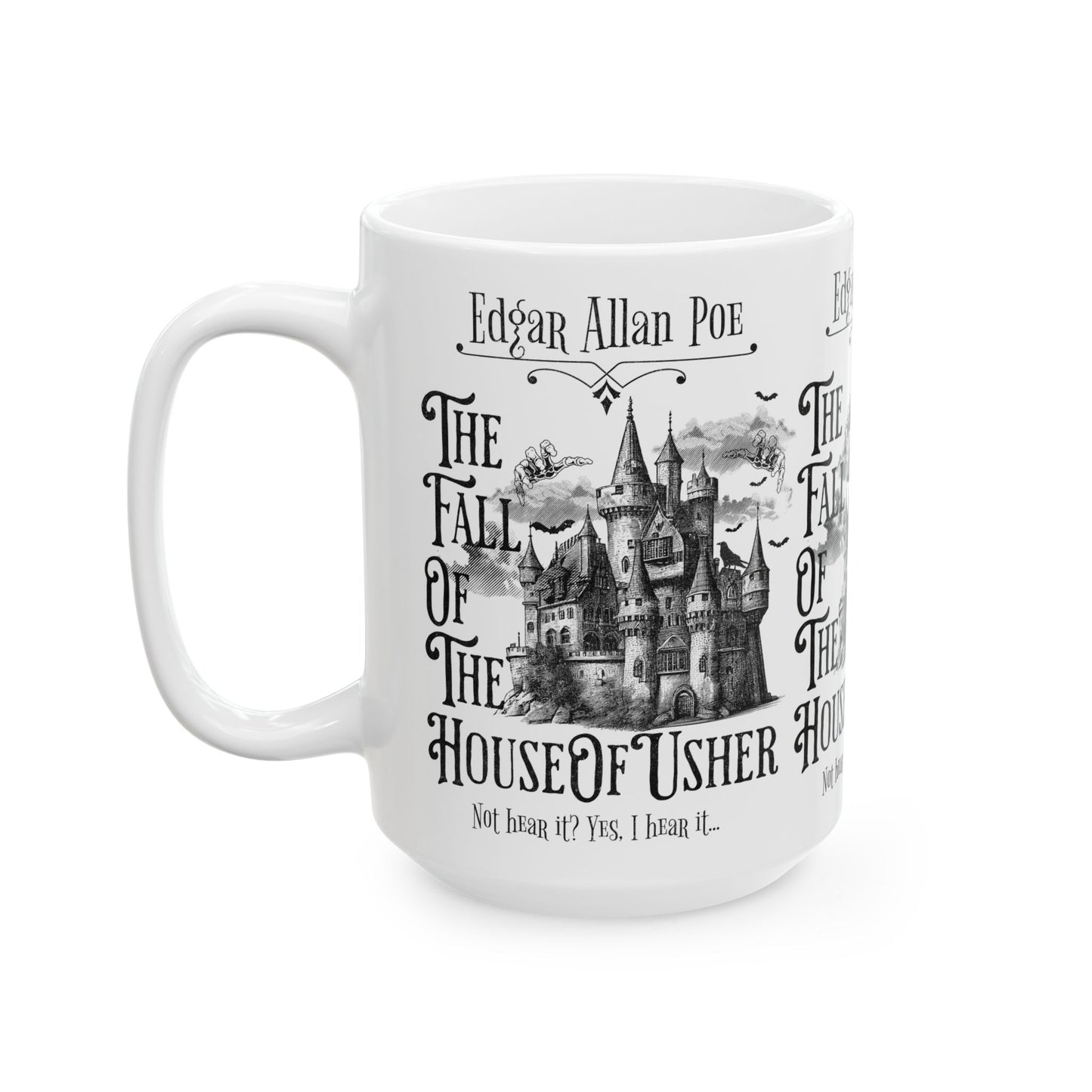 Edgar Allan Poe Coffee Mug Fall Of The House Of Usher Coffee Cup Gift For Book Lover Reader Gift For Gothic Dark Academia Bookish Birthday Mug Printify   